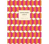 Graph Paper Notebook: Grid Notebook 8,5 x 11 | Pink & Orange Geometric Pattern