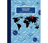 Graph Paper Notebook: Love Airplanes, Grid Paper for Math and Science, 5 x 5 Squares, Ideal for Precision Drawings, Graphs, and Diagrams