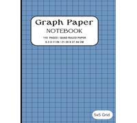 Graph paper notebook: Quad Ruled 5x45, Grid Paper ( 110 Pages, 8.5 x 11) for Math, Science, Design, and Project Planning.