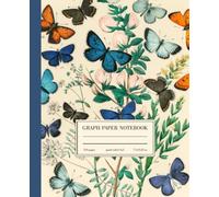 Graph Paper Notebook Quad Ruled 5x5: Butterfly Vintage Science Illustration | Cute Aesthetic Composition Book For Math, Physics, Engineering Students | 5 squares per inch
