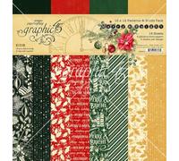 Graphic 45 Collection Pack 12"X12"-Patterns & Solids, Merry & Bright