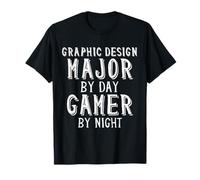 Graphic Design Major by Day Gamer Night Art Student Artist Camiseta