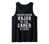 Graphic Design Major by Day Gamer Night Art Student Artist Camiseta sin Mangas