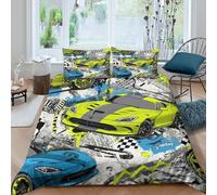 graphic_design_style Funda de Edredón Microfibra Suave Tres Piezas Estampado 3D graphic_design_style Funda Edredon con Fundas de Almohada Lavables Transpirable for jóvenes Double（200x200cm）