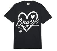 Graphic Heart Braves Apparel for Men Women Kid Boy Girl Comfort Colors Adult Heavyweight T-Shirt