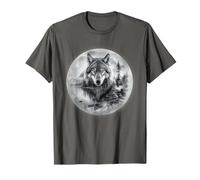 Graphic Wolf on the Hunt - Forest Wildlife Nature Tee Camiseta