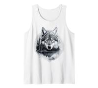 Graphic Wolf on the Hunt - Forest Wildlife Nature Tee Camiseta sin Mangas