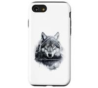 Graphic Wolf on the Hunt - Forest Wildlife Nature Tee Carcasa para iPhone SE (2020) / 7 / 8