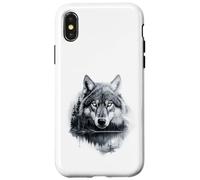 Graphic Wolf on the Hunt - Forest Wildlife Nature Tee Carcasa para iPhone X/XS