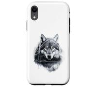 Graphic Wolf on the Hunt - Forest Wildlife Nature Tee Carcasa para iPhone XR
