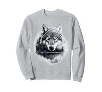 Graphic Wolf on the Hunt - Forest Wildlife Nature Tee Sudadera