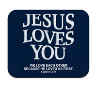GRAPHICS & MORE Alfombrilla de ratón fina de perfil bajo Jesus Loves You First