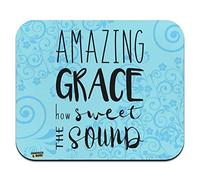 GRAPHICS & MORE Amazing Grace How Sweet the Sound - Alfombrilla de mouse fina de perfil bajo