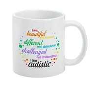 GRAPHICS & MORE Beautiful Not Broken I Am Autistic Autism - Taza blanca