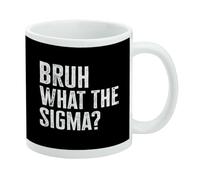 GRAPHICS & MORE Bruh What The Sigma? Taza de café de cerámica, tazas de regalo novedosas para café, té y bebidas calientes, 11 onzas, color blanco