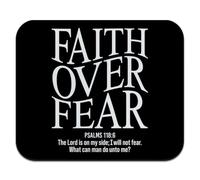 GRAPHICS & MORE Christian Faith Over Fear - Alfombrilla de mouse fina de perfil bajo