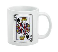 GRAPHICS & MORE Donald Trump King of Spades Card - Taza blanca