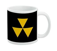 GRAPHICS & MORE Fallout Shelter - Taza blanca con símbolo de defensa civil, radiación radiactiva, zona segura