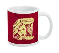 GRAPHICS & MORE Naughty Boy Go to My Room - Taza blanca con texto en inglés "Go to My Room"