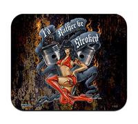 GRAPHICS & MORE Pistons I'd Rather Be Stroked Hot Rod - Alfombrilla de mouse delgada de perfil bajo para motocicleta
