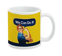 GRAPHICS & MORE Rosie The Riveter Poster - Taza blanca de la Segunda Guerra Mundial