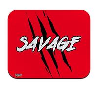 GRAPHICS & MORE Savage Claw Mark - Alfombrilla de ratón fina de perfil bajo, color rojo y negro