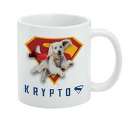 GRAPHICS & MORE Superman - Taza de café de cerámica Krypto Shield 2025, novedosa taza de regalo para café, té y bebidas calientes, 325 ml, color blanco