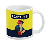 GRAPHICS & MORE Taza blanca con texto en inglés "I Can't Do It Rosie The Riveter"
