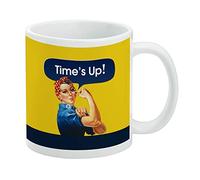 GRAPHICS & MORE Time's Up Says Rosie The Riveter - Taza blanca