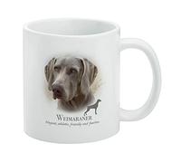 GRAPHICS & MORE Weimaraner - Taza blanca de raza de perro