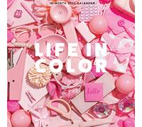 Graphique Calendario de pared Life in Color 2024, 12 x 12 pulgadas, papel grueso, organizador para el hogar y la oficina, cuadrícula mensual grande, 3 idiomas y días festivos marcados, vista previa de