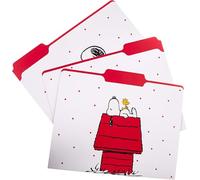 Graphique Juego de carpetas de archivos "Snoopy" - El juego de archivos incluye 9 carpetas y 3 diseños únicos Go-Getter, adornado con lámina dorada en cartulina duradera con revestimiento de triple