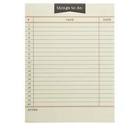 Graphique Library Card To-Do List Bloc de notas | 150 hojas extraíbles | Planificador de tareas | Organizador diario | Bloc de notas | Lista de verificación de prioridades | Sin fecha | 6 x 8 pulgadas