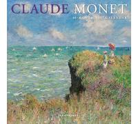 Graphique Mini calendario de pared de Claude Monet 2027, 7 x 7 pulgadas, papel grueso, calendario para el hogar y organizador de oficina, cuadrícula mensual grande, 3 idiomas y días festivos marcados