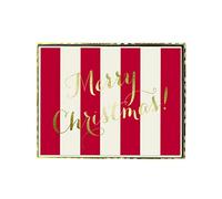 Graphique Tarjetas navideñas navideñas | Paquete de 15 tarjetas con sobres | Saludos de Navidad | Acentos de lámina dorada | Juego en caja | 4.75 x 6.65 pulgadas