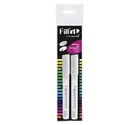 GRAPHIT Fill'It Blister de 2 rotuladores vacíos para tintas acrílicas o de alcohol, pinturas acrílicas, tinta china, punta redonda de 4,5 mm