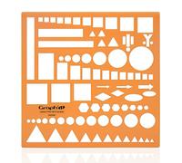 GRAPH'IT Plantilla OTAN - Normógrafo traza símbolo para mapa y esquema, GI42440, Naranja