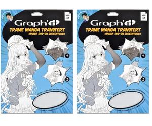 GRAPH'IT Trama Manga, Otros Materiales, Puntos Gradientes, A4 (Paquete de 2)