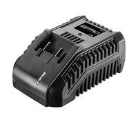 GRAPHITE Cargador de batería de 18V Li, 3.7V, Carga rápida en 1h, Negro