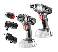 GRAPHITE Juego de herramientas eléctricas inalámbricas sin batería (varias opciones, sin batería, ideal para el trabajo en casa y en el taller (taladro/destornillador + destornillador)