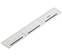 Graphoplex GX1730 Regla de Corte de Borde de Acero Antideslizante Cuadrada 30 cm