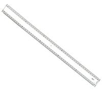 Graphoplex Regla 2 biseaux blanco + bosselage 50 cm transparente