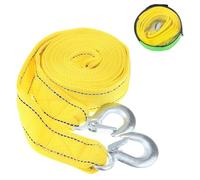 Graplan 4 Metros Cuerda De Remolque, 5T Cuerda de Remolque para Coche con 2 Ganchos, Correa de Remolque Resistente con Bolsa, Correa para Remolcar Vehículos de Doble Espesor