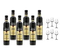 GRAPPA BARRIQUE DEL LIMOUSIN PIEMONTE 70 CL 6 BOTT. + 6 BICCHIERI