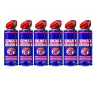 Grasa Blanca de Litio en Spray 400 ml, Lubricante Multiusos con Cánula de Precisión, Alta Adherencia y Protección Anticorrosión para Bisagras, Rodamientos, Engranajes y Guías, Pack de 6 Unidades