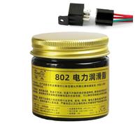 Grasa conductora negra 100 g - Lubricante para contactos eléctricos de -25 a 200 °C | Resistencia a la corrosión del punto de gota alto agente desfibrilador para enchufe del cableado Automobil