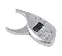 Grasa corporal digital LCD 0-50 mm ABS | Gris plateado, tamaño compacto, operación fácil, control de botón, material duradero