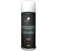 Grasa Montaje Neumáticos en Aerosol - IRONTEK - 400 ml | IT109 | 100 a 200 neumáticos por bote | Incolora sin marcas | Runflat y perfil bajo | Secado rápido
