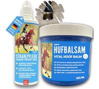 Grasa para cascos + cuidado de ranas I cuidado de cascos I Gel para el crecimiento de los cuernos I Endurecedor de cascos I Bálsamo para cascos secos y agrietados I Accesorios para cascos 500ml100ML