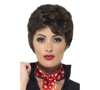 Grasa Peluca Danny Sandy Francés Rizzo Adultos 50s Accesorio de Disfraz Oficial